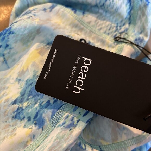 PEACH Athleisure Reversible Yoga Pants Crop Leggings Womens XXL Sporty Gym NWT - Picture 12 of 15